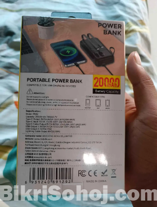 MKB PK52 20000mah power bank PD 22.5W with extra cable